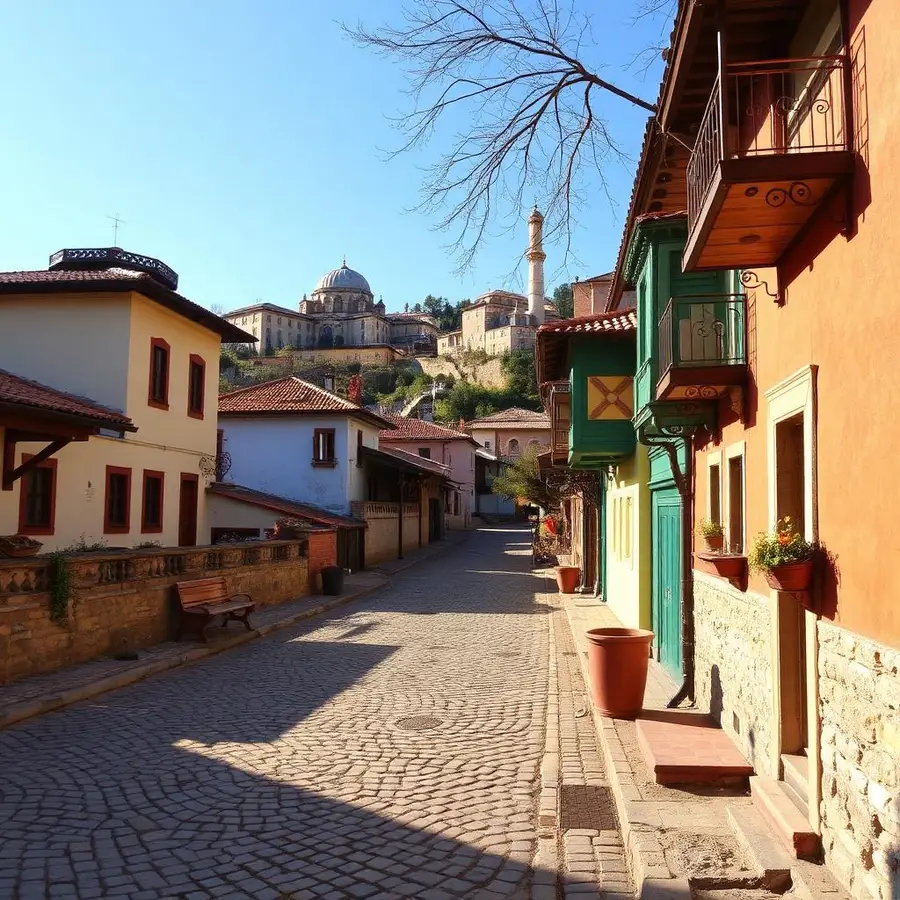 Vista turística de Plovdiv, Bulgaria