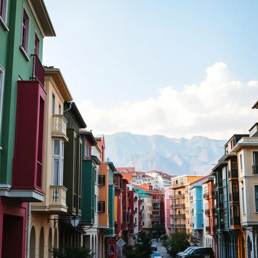 Vista turística de Tirana, Albania