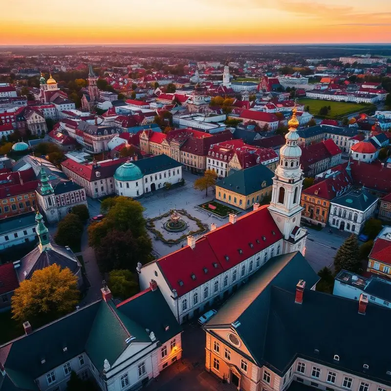 Vista turística de Vilna, Lituania